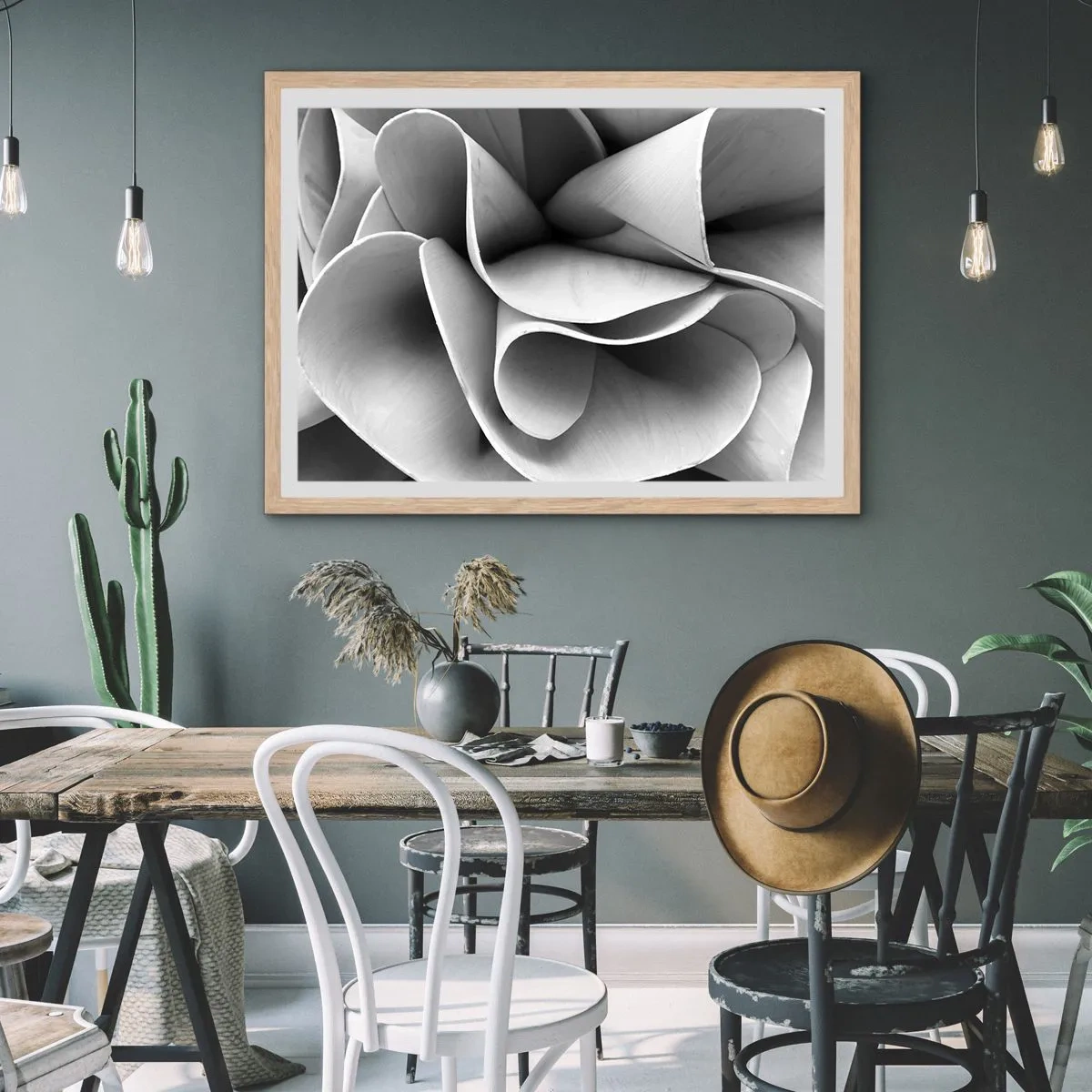 Affiche dans un chêne clair - Poster - Il s'en passe dans l'espace - 100x70 cm