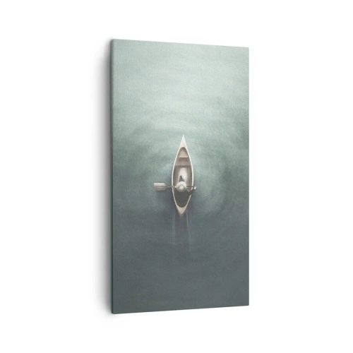 Impression sur toile - Image sur toile - À travers le lac de la lune - 45x80 cm