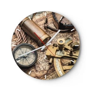 Horloge murale - Pendule murale - Fixer un cap - 40x40 cm