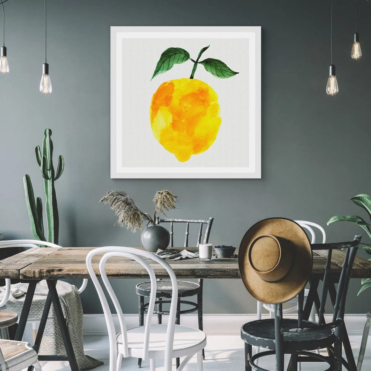 Affiche dans un cadre blanc - Poster - Comment reconnaitre le goût du soleil - 40x40 cm