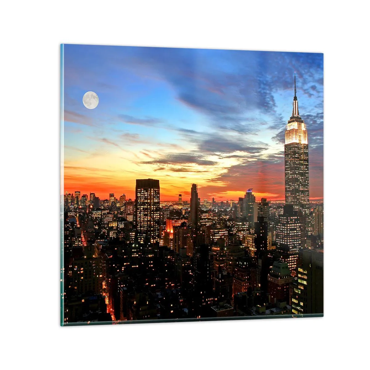 Impression sur verre - Image sur verre - Nuit américaine lumineuse - 60x60 cm