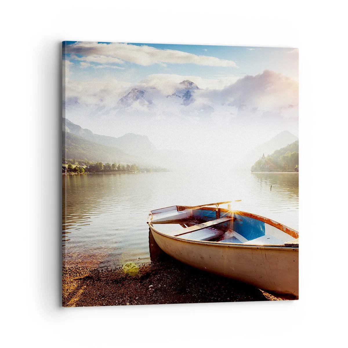 Impression sur toile - Image sur toile - Au bord de la grande et limpide eau - 70x70 cm