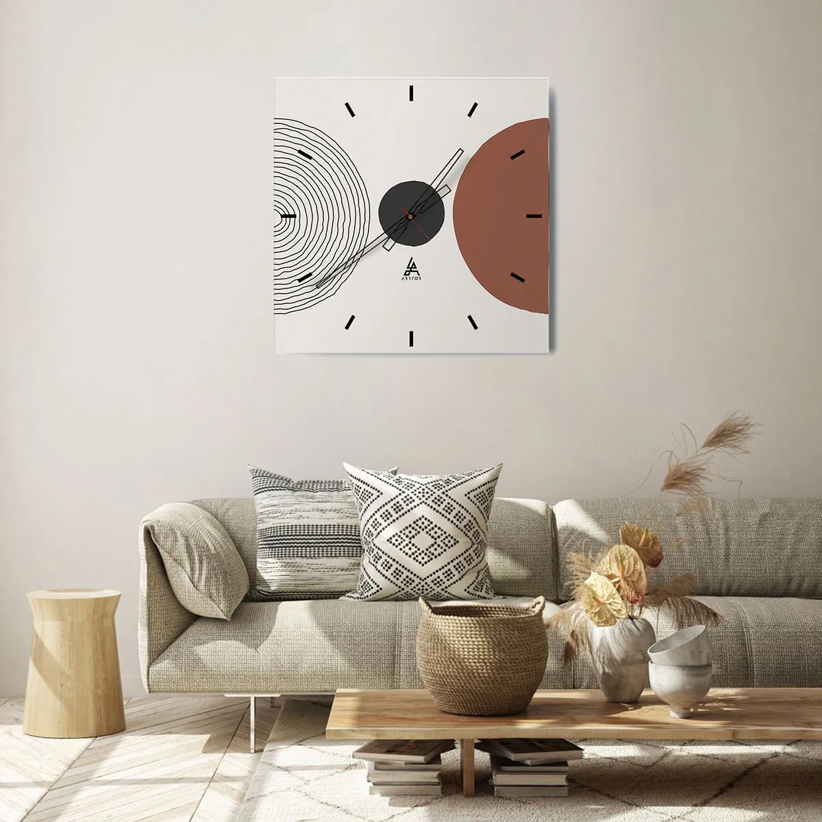 Horloge murale - Pendule murale - Au centre de l'attention - 30x30 cm