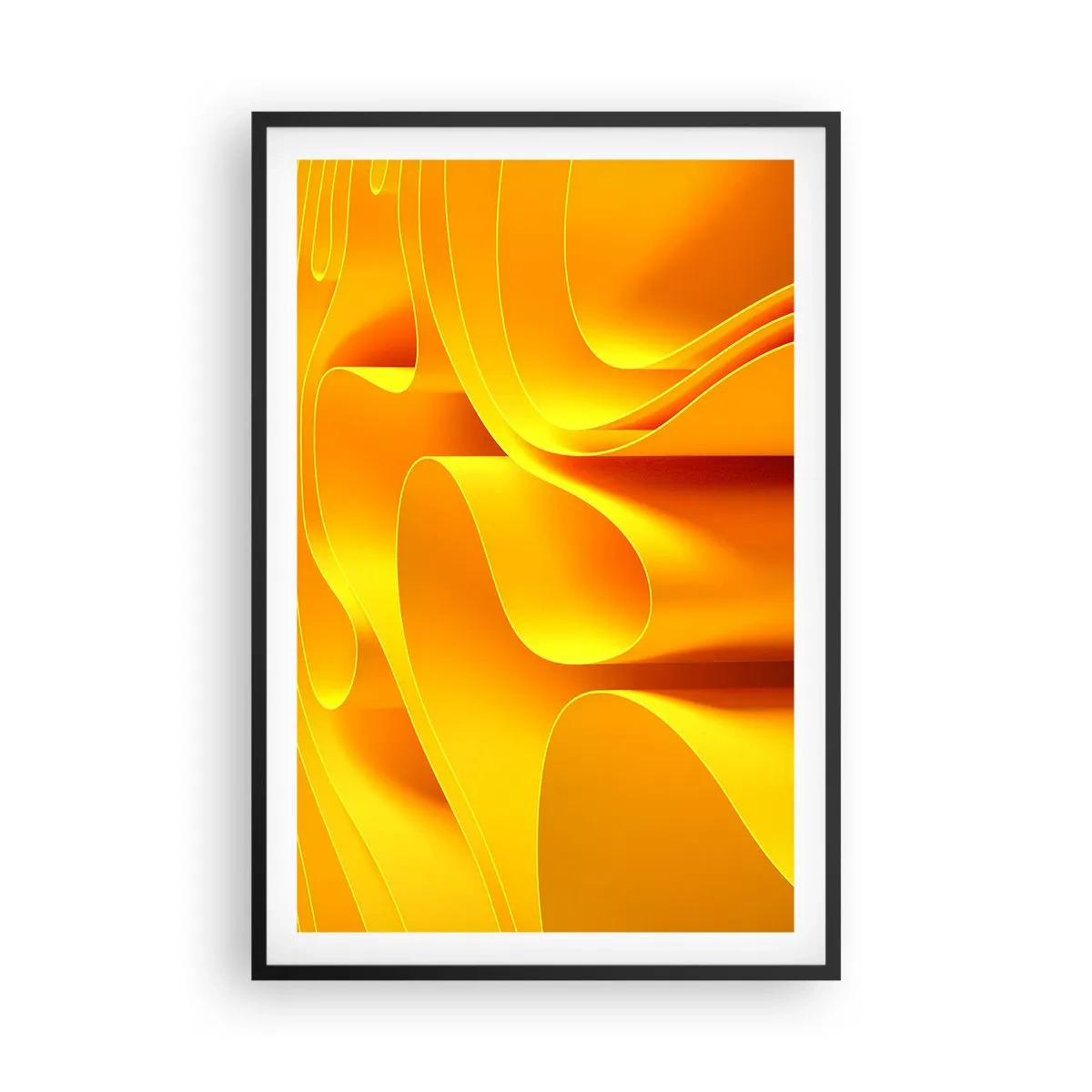 Affiche dans un cadre noir - Poster - Comme les vagues du soleil - 61x91 cm