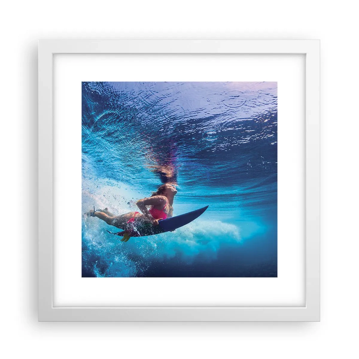 Affiche dans un cadre blanc - Poster - Joie profonde - 30x30 cm