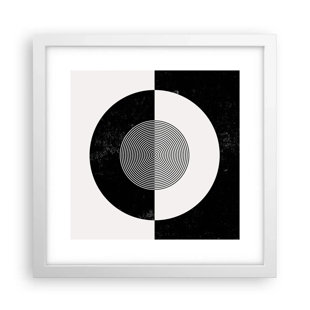 Affiche dans un cadre blanc - Poster - Harmonie de noir et blanc - 30x30 cm