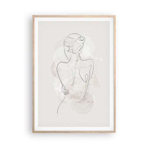 Affiche dans un chêne clair - Poster - Comme un instrument sensible - 70x100 cm