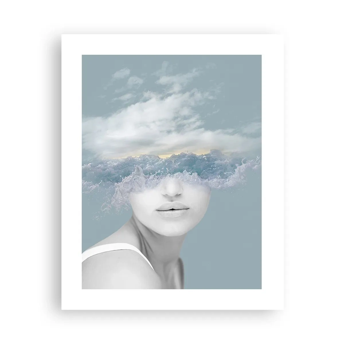 Affiche - Poster - La tête dans les nuages - 40x50 cm