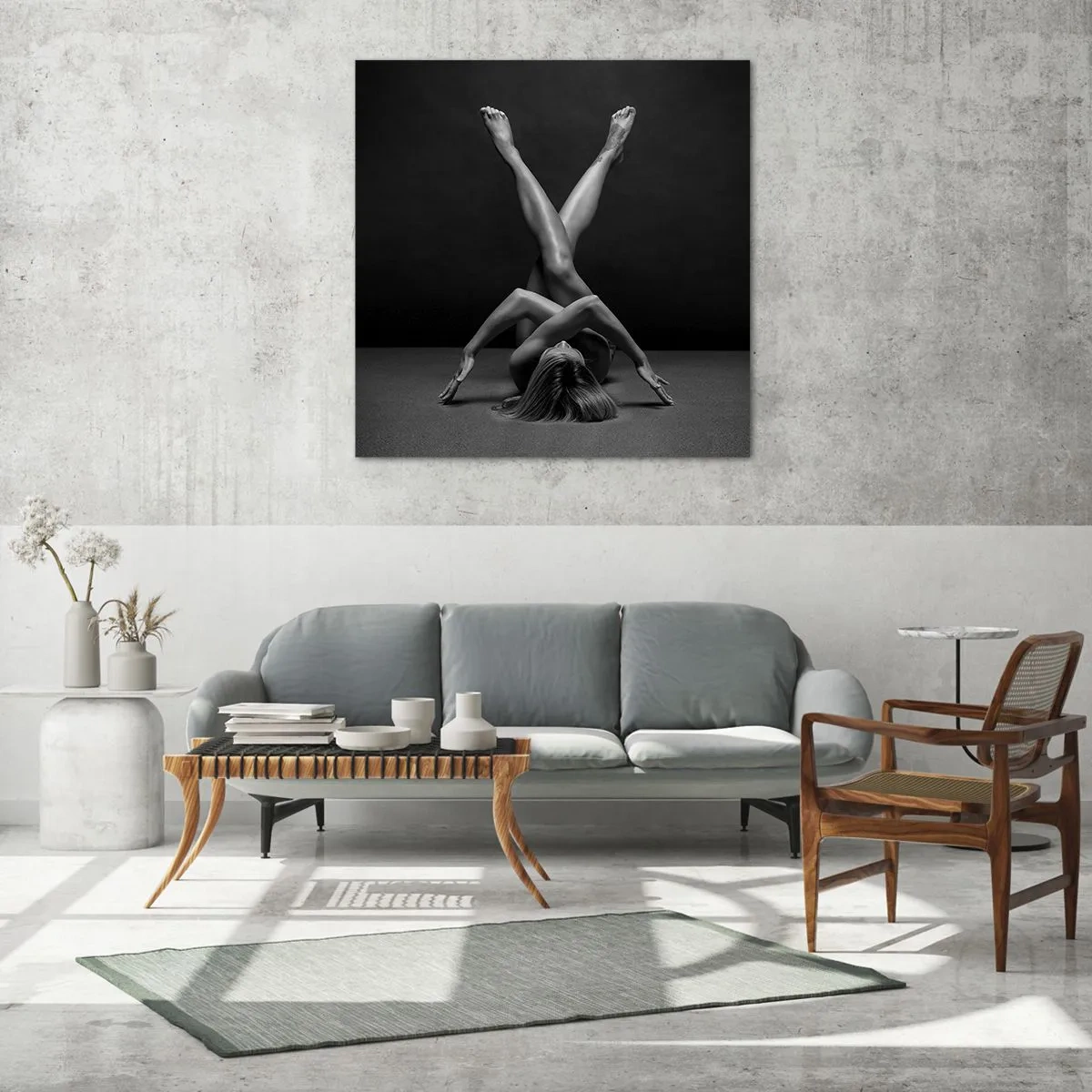 Impression sur verre - Image sur verre - Géométrie de la nudité - 40x40 cm