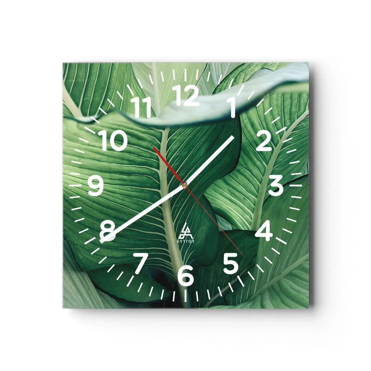 Horloge murale - Pendule murale - Une vie intensément verte - 40x40 cm