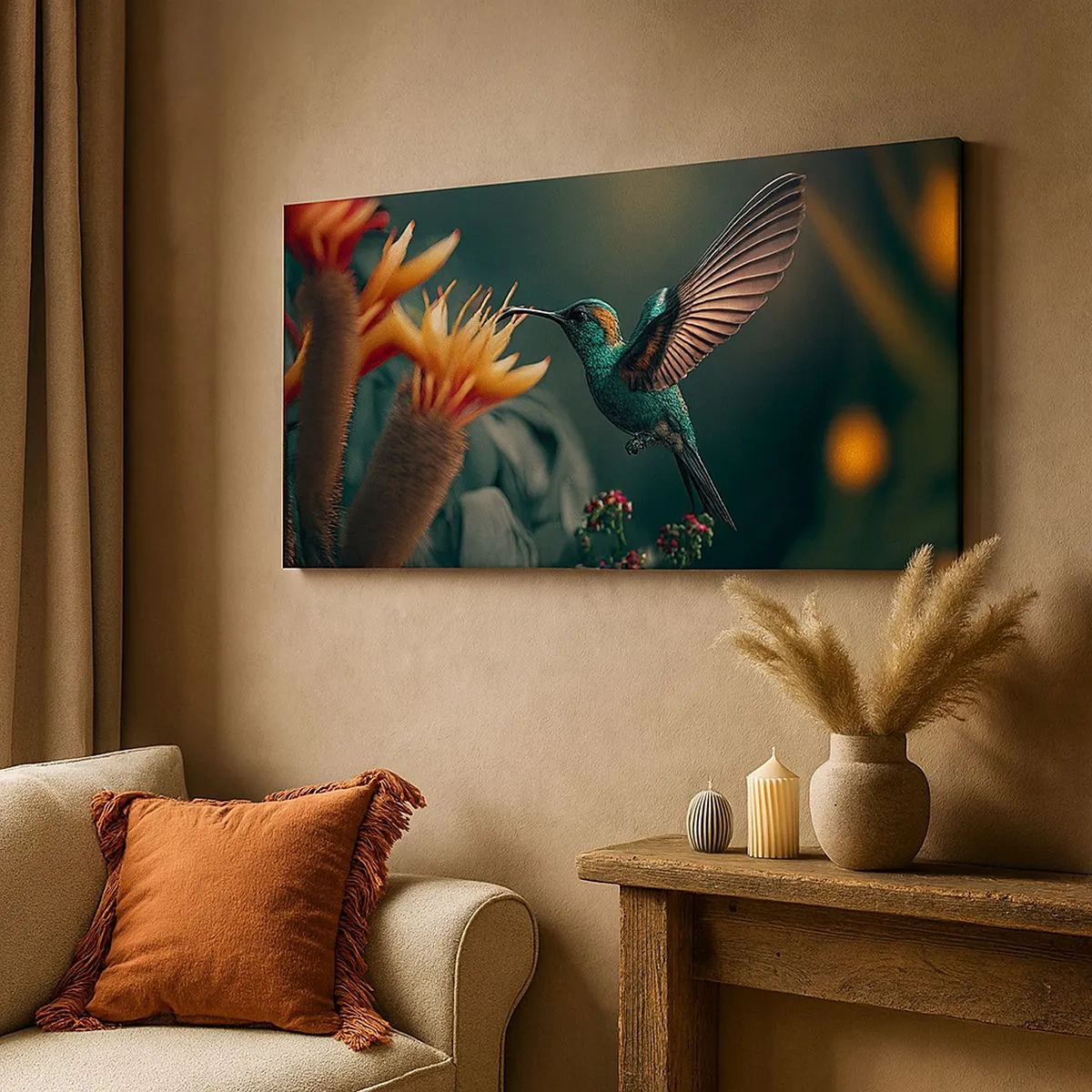 Impression sur toile - Image sur toile - une vie vraiment colorée - 100x40 cm