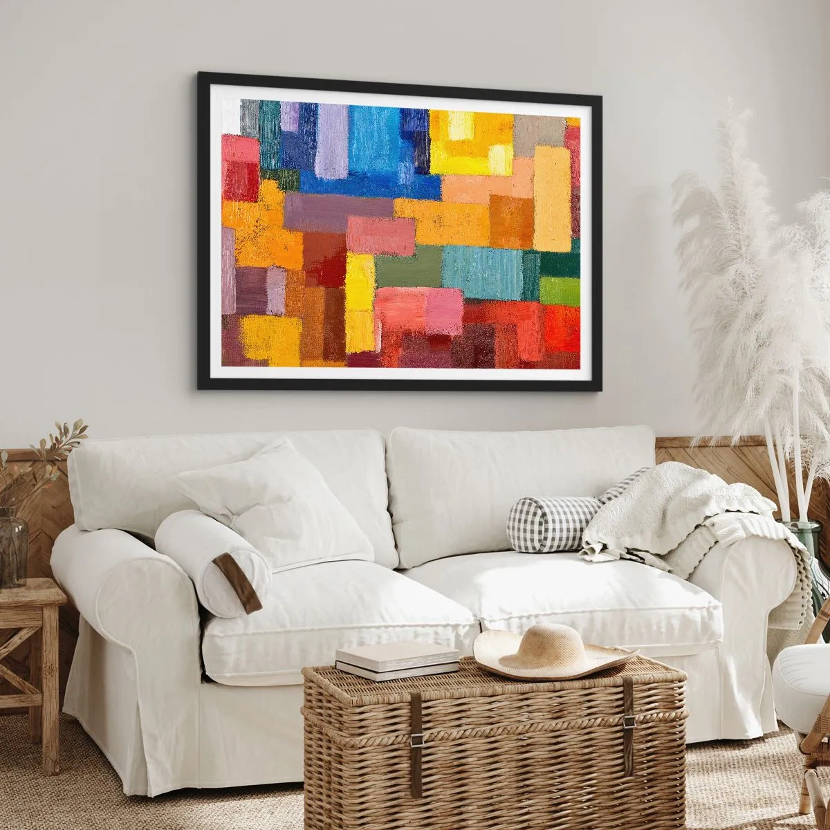 Affiche dans un cadre noir - Poster - Chacun est différent, tout est coloré - 91x61 cm