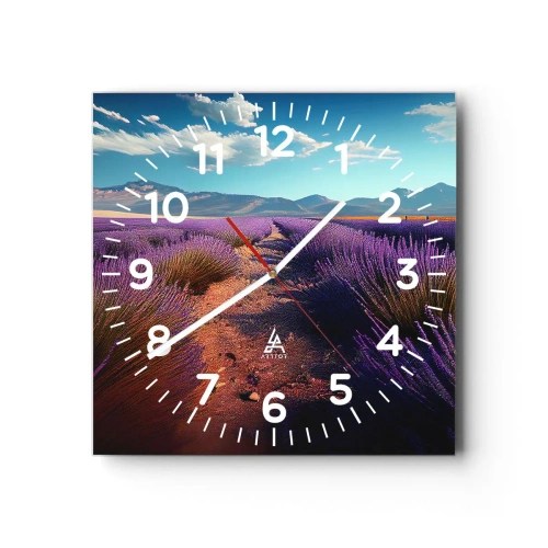 Horloge murale - Pendule murale - Champs parfumés - 30x30 cm