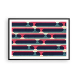 Affiche dans un cadre noir - Poster - En profondeur et sur l'avant - 91x61 cm