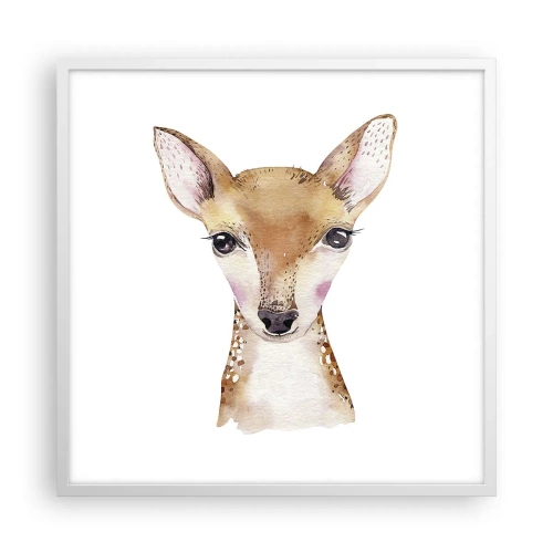 Affiche dans un cadre blanc - Poster - L'innocence de la nature - 60x60 cm