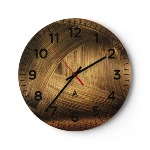 Horloge murale - Pendule murale - Dans un labyrinthe en or - 30x30 cm
