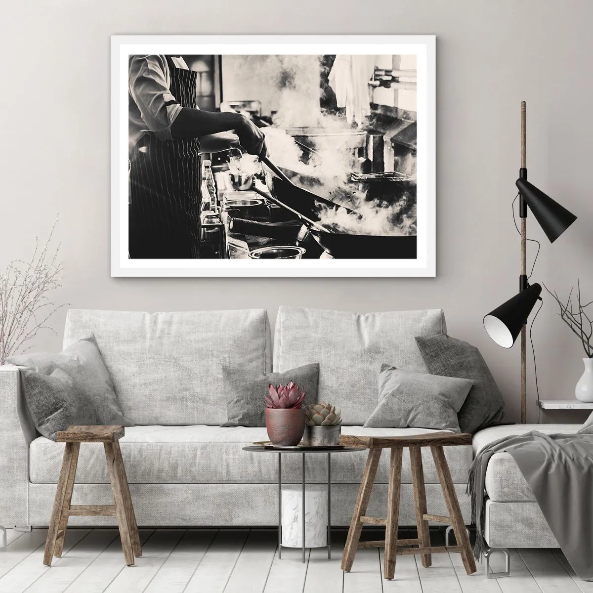 Affiche dans un cadre blanc - Poster - Alchimie des saveurs - 40x30 cm