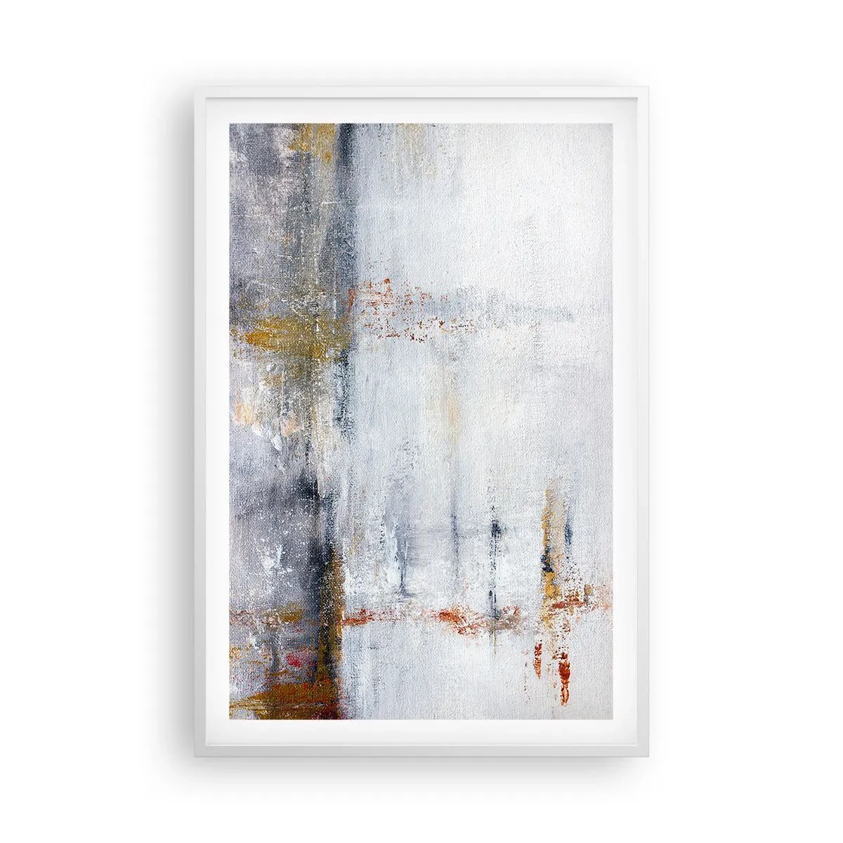 Affiche dans un cadre blanc - Poster - Derrière l'air un rideau - 61x91 cm