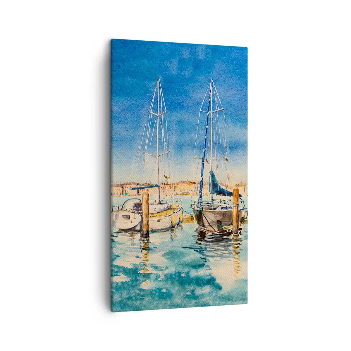 Impression sur toile - Image sur toile - Lagune ensoleillée - 45x80 cm