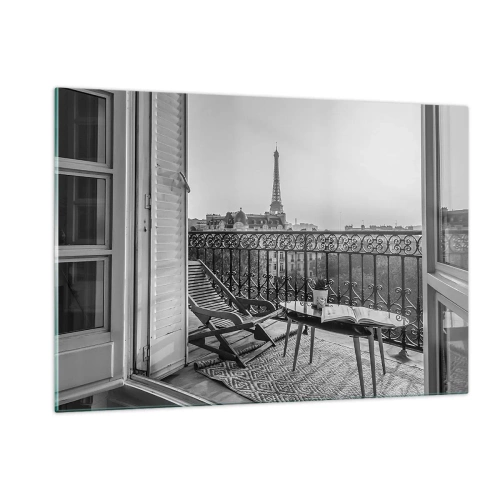 Impression sur verre - Image sur verre - Un après-midi parisien - 120x80cm - Après-midi parisien - Décoration murale moderne pour le salon et la chambre ARTTOR