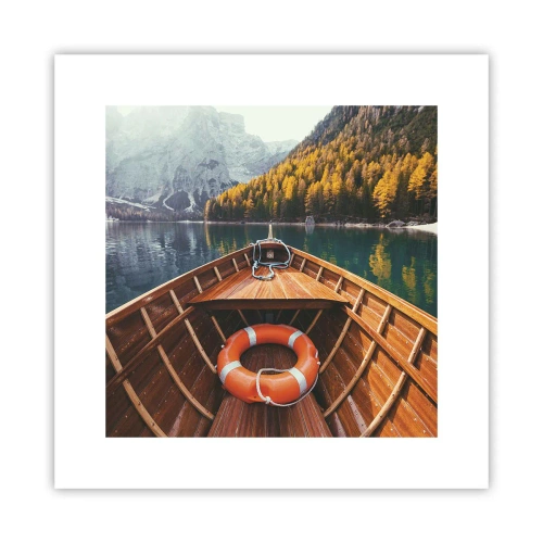 Affiche - Poster - Escapade en montagne - 30x30 cm