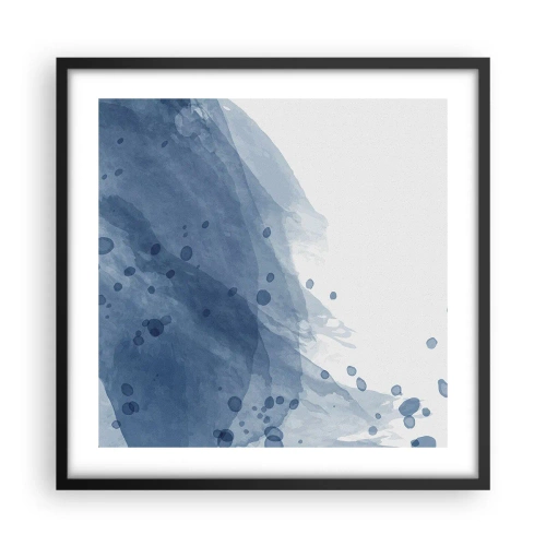 Affiche dans un cadre noir - Poster - Tulle bleu - 50x50 cm