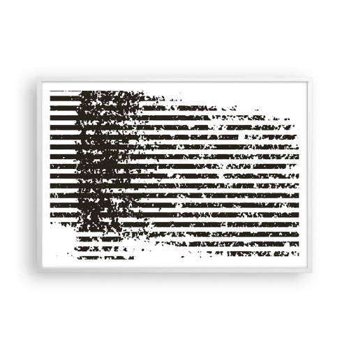 Affiche dans un cadre blanc - Poster - Rythme et bruissement - 100x70 cm