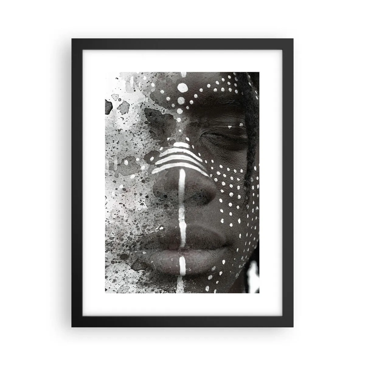 Affiche dans un cadre noir - Poster - Découvrez l'esprit primal - 30x40 cm