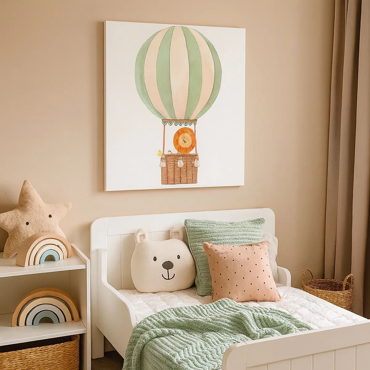 Impression sur toile - Image sur toile - Les voyages de Léon - 30x30 cm