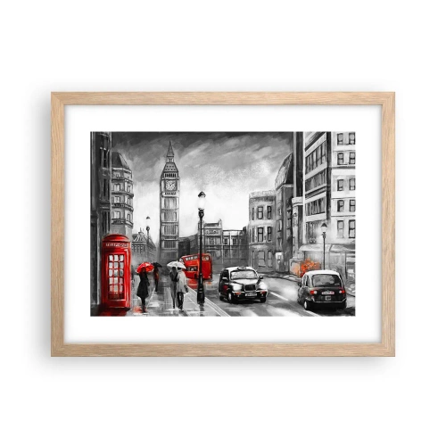 Affiche dans un chêne clair - Poster - Pas du tout une ville grise - 40x30 cm