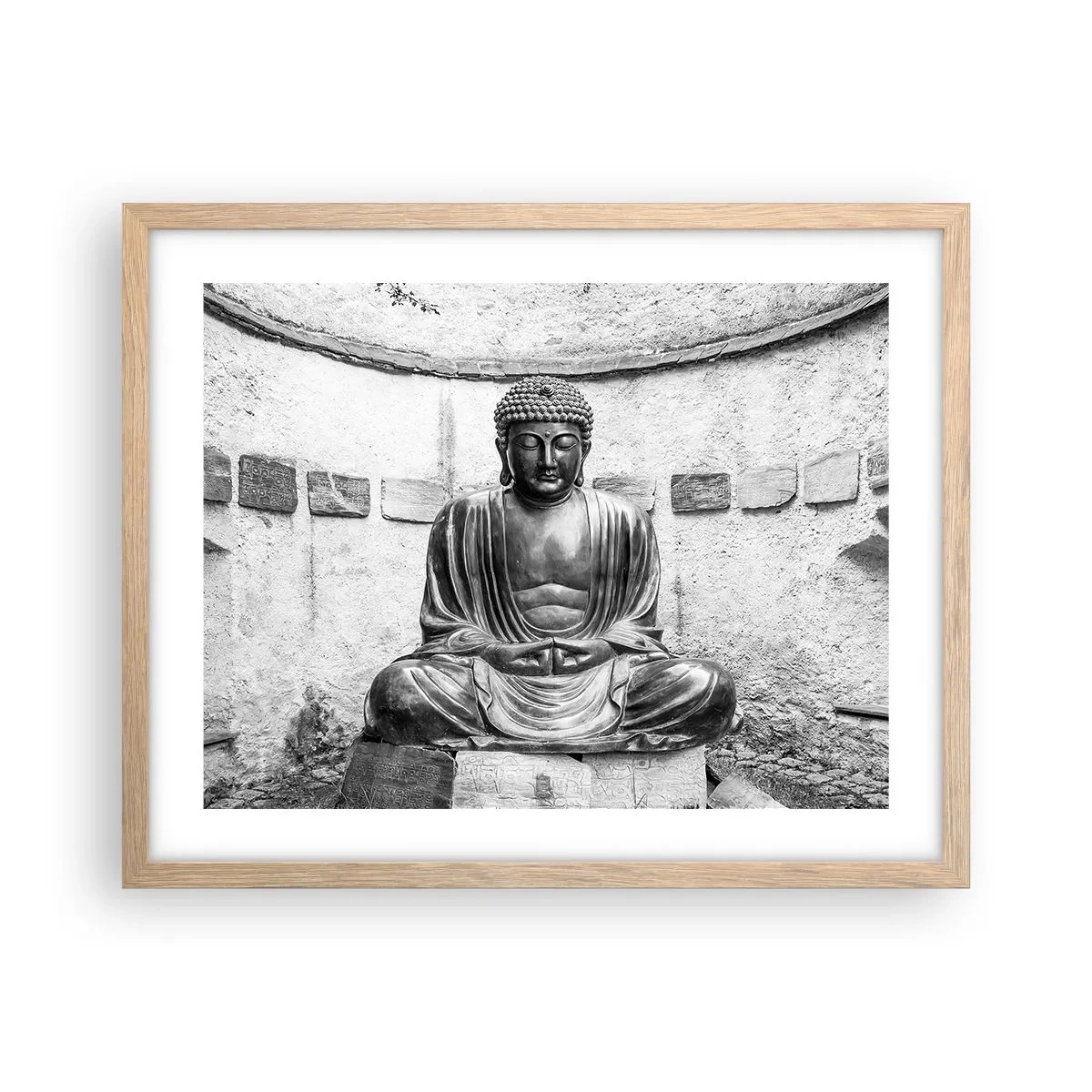 Affiche dans un chêne clair - Poster - A la source de la paix - 50x40 cm