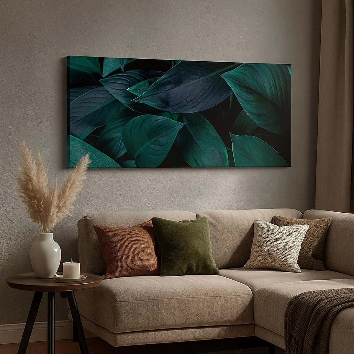 Impression sur toile - Image sur toile - le vert lui-même - 100x40 cm