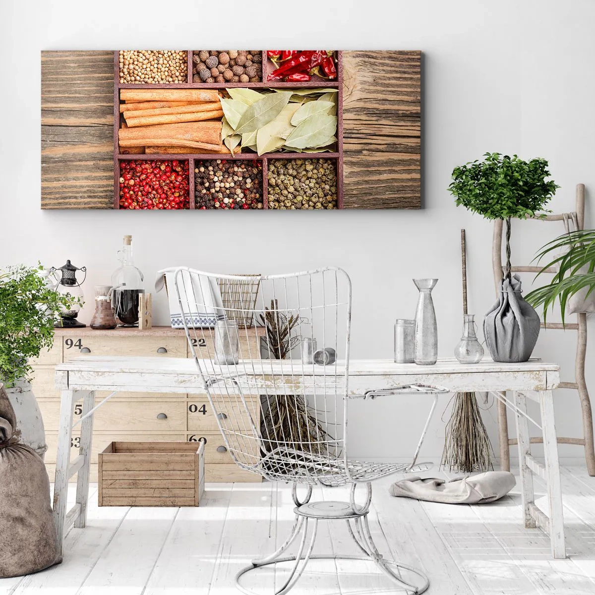 Impression sur toile - Image sur toile - Ordre des formes, bouquet d'arômes - 100x40 cm