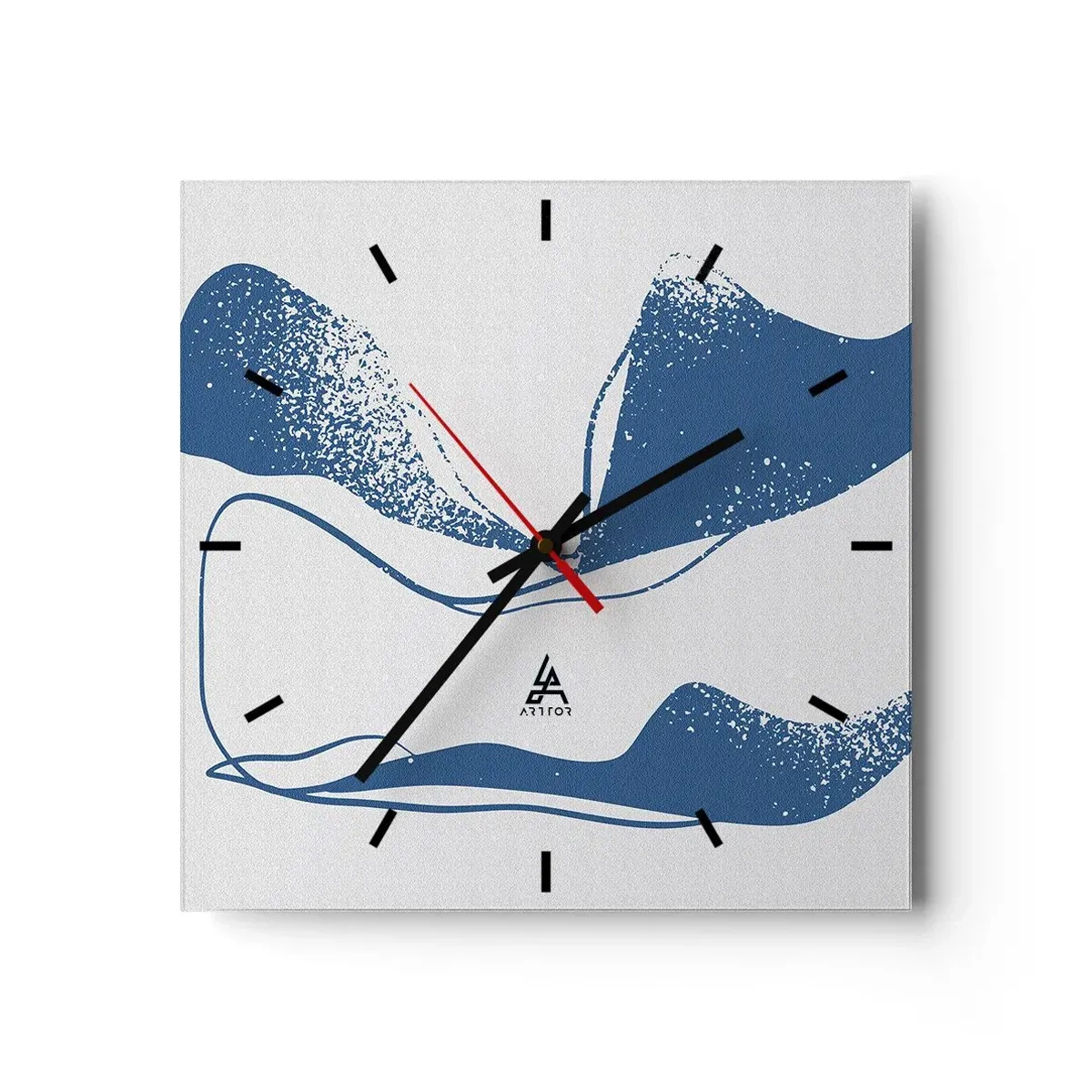 Horloge murale - Pendule murale - Abstraction ailée - 40x40 cm