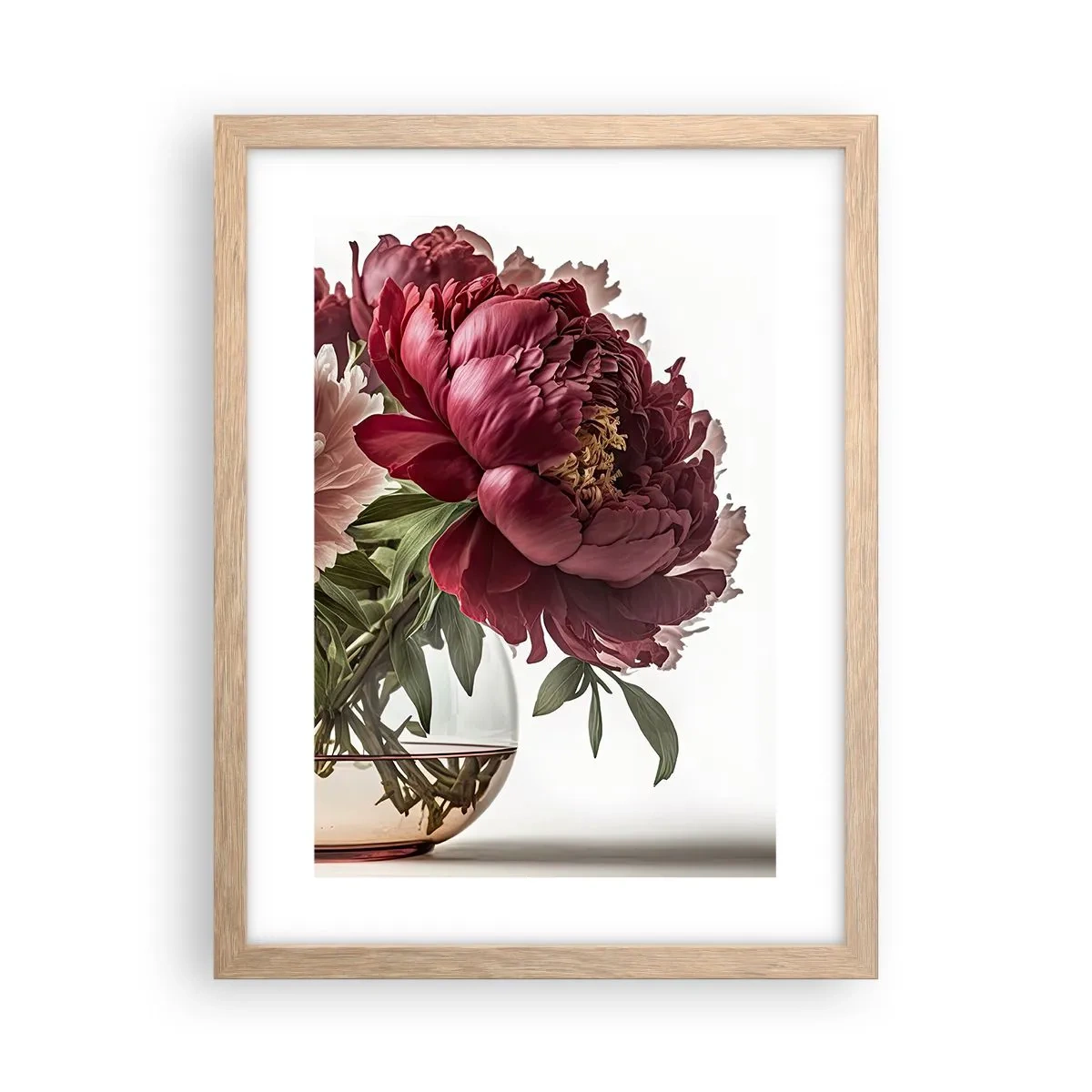 Affiche dans un chêne clair - Poster - En pleine floraison de beauté - 30x40 cm