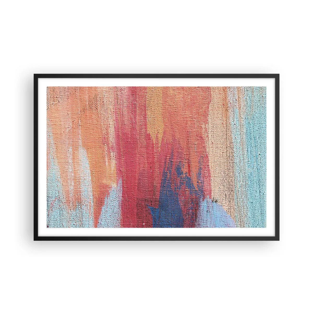 Affiche dans un cadre noir - Poster - Ecoulement de l'arc-en ciel - 91x61 cm