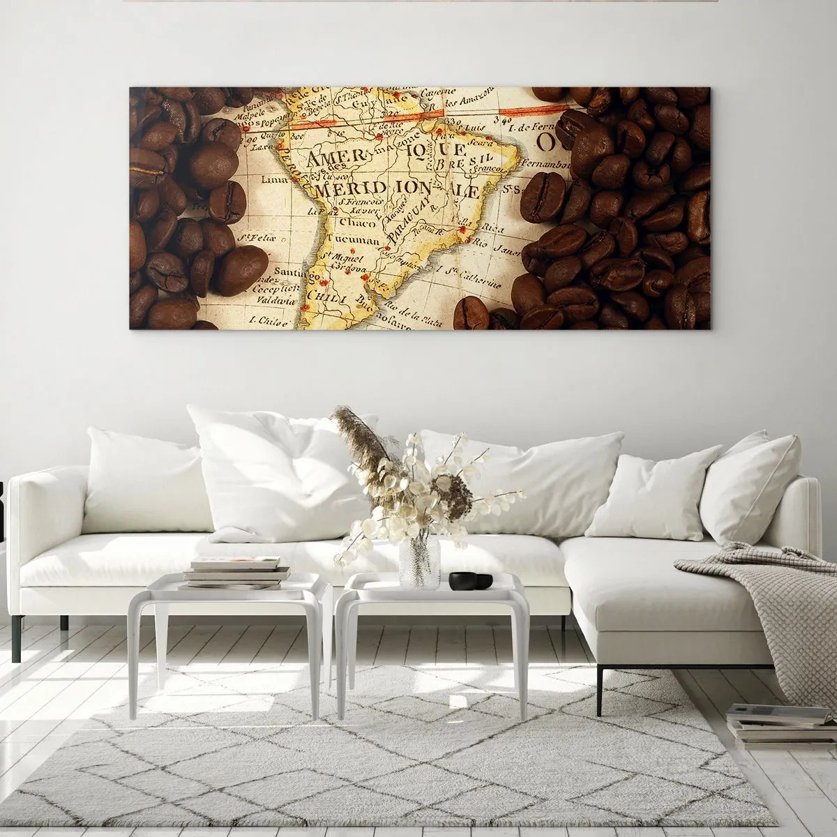 Impression sur verre - Image sur verre - D'où vient le meilleur café ? - 90x30 cm