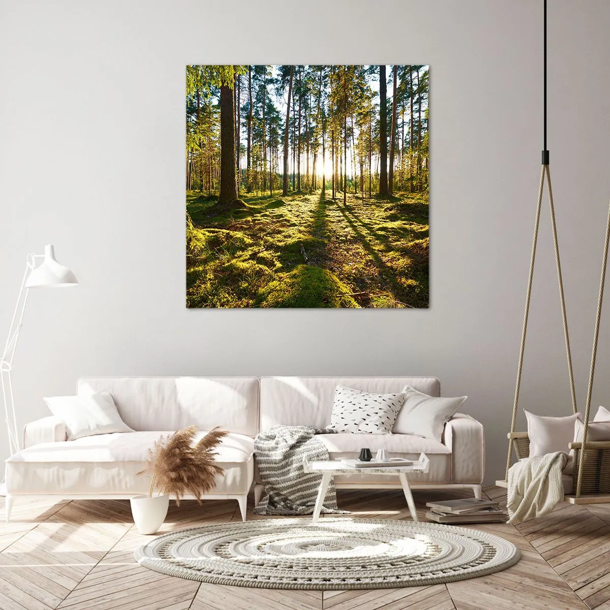 Impression sur toile - Image sur toile - … Derrière les sept forêts - 60x60 cm