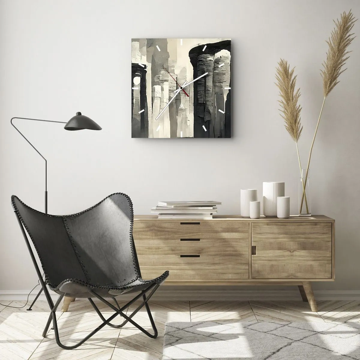 Horloge murale - Pendule murale - La majesté de l'Antiquité - 40x40 cm