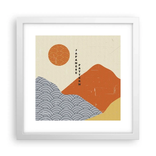 Affiche dans un cadre blanc - Poster - Dans l'esprit japonais - 30x30 cm