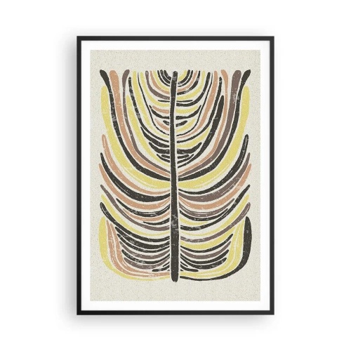 Affiche dans un cadre noir - Poster - Abstraction pleine de vie - 70x100 cm