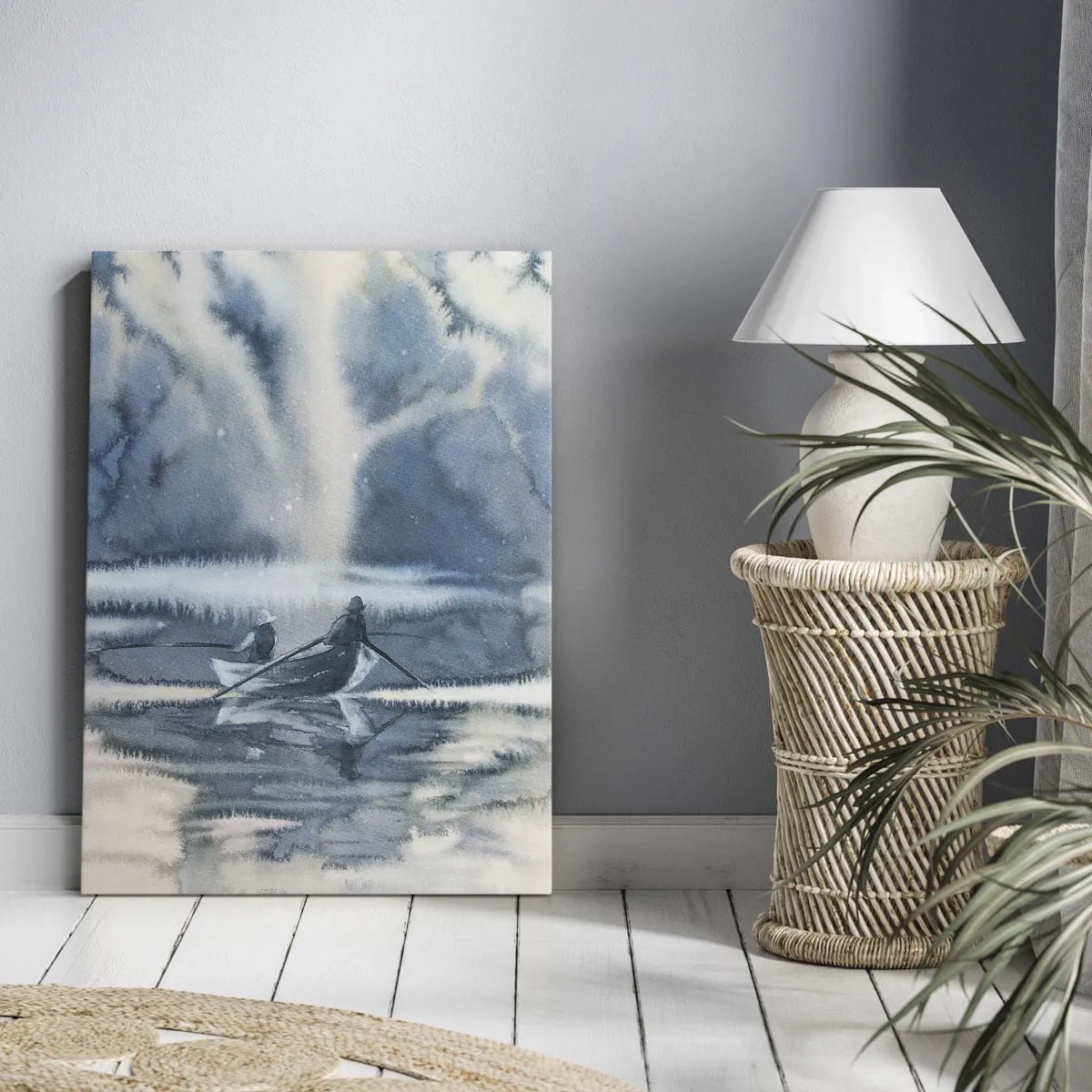 Impression sur toile - Image sur toile - Les pêcheurs dans leur paradis - 45x80 cm
