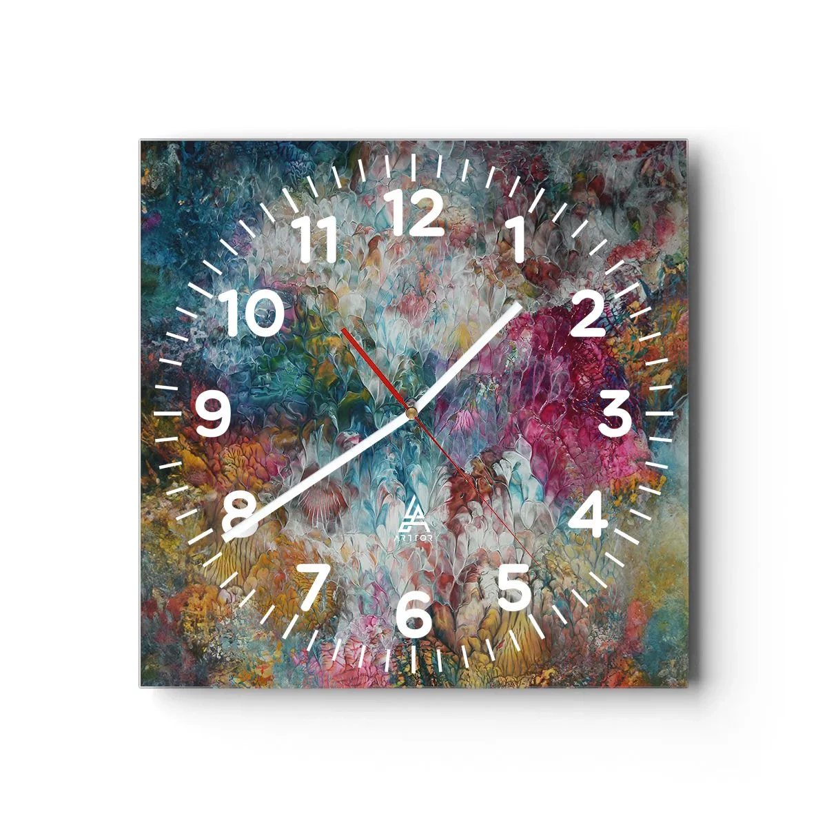 Horloge murale - Pendule murale - En pleine floraison - 40x40 cm