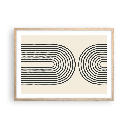 Affiche dans un chêne clair - Poster - Dans un instant... - 70x50 cm