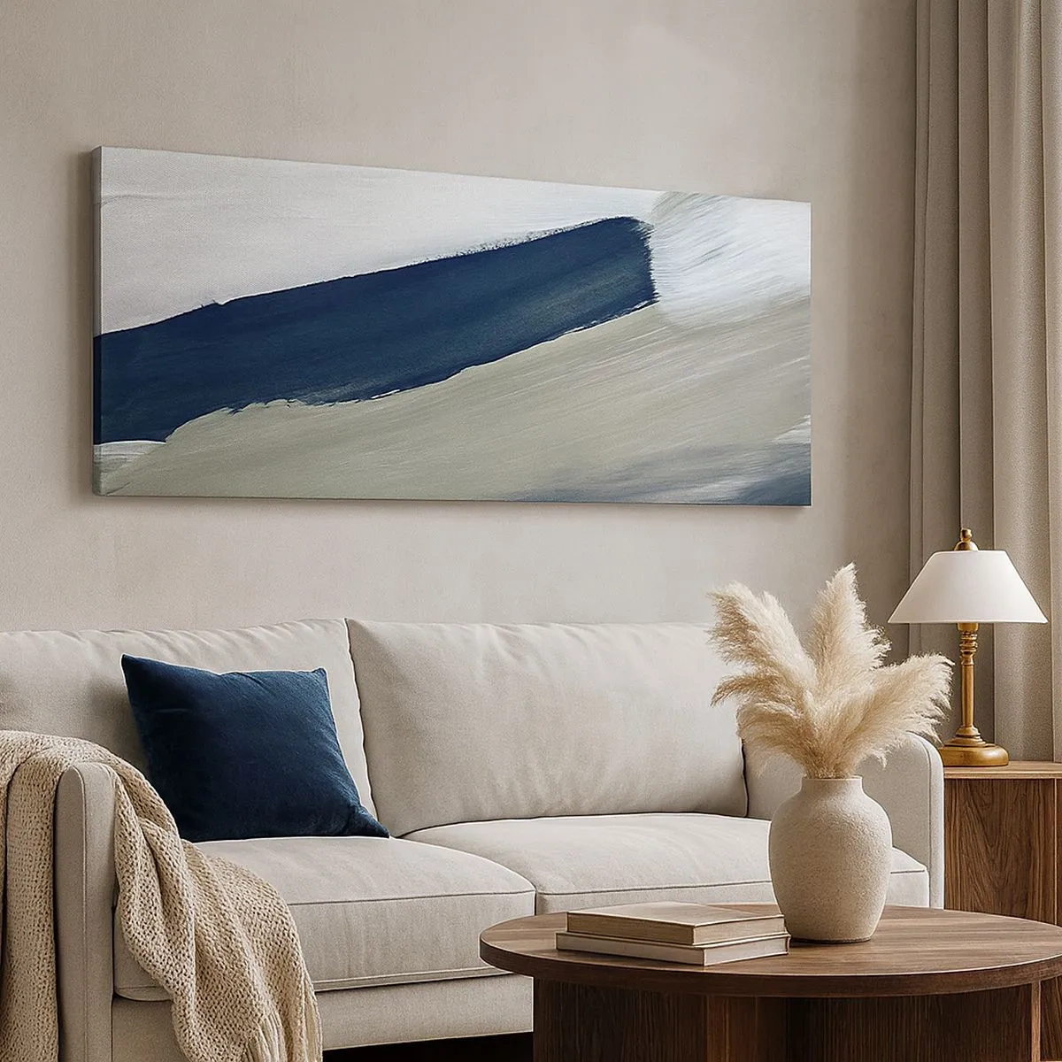 Impression sur toile - Image sur toile - Rencontre avec la blancheur - 100x40 cm