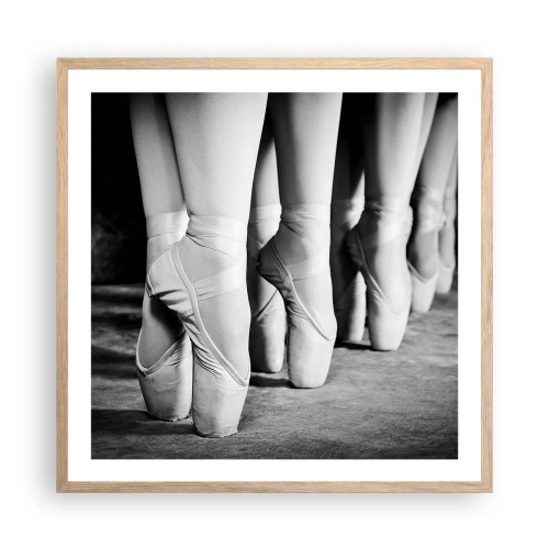 Affiche dans un chêne clair - Poster - Ensemble, simple - 60x60 cm