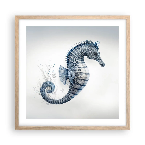 Affiche dans un chêne clair - Poster - Une subtile plaisanterie de la nature - 50x50 cm