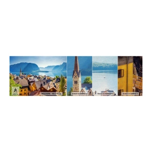 Échantillon de Papier Peint Premium Canvas - ça ne pourrait pas être plus pittoresque - Paysage, Ville, L'Autriche - 100x30 cm