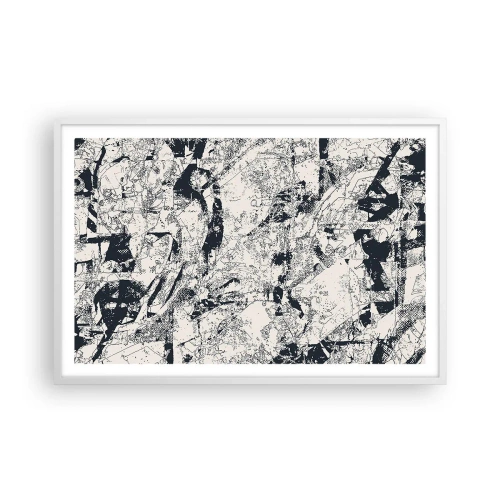 Affiche dans un cadre blanc - Poster - Interpénétration des contraires - 91x61 cm
