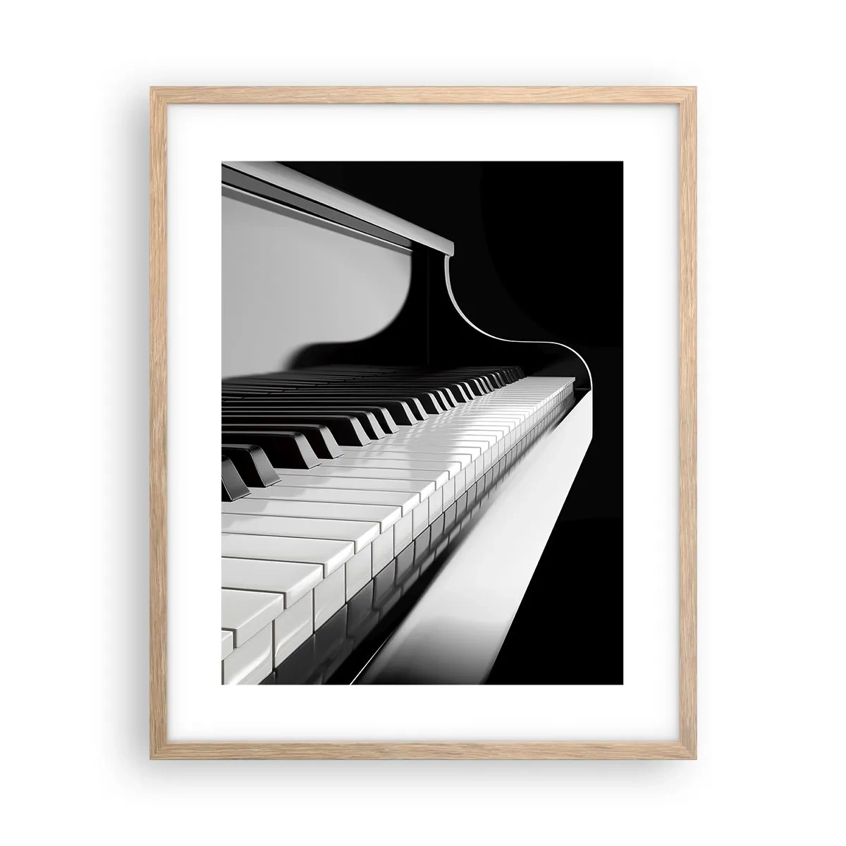 Affiche dans un chêne clair - Poster - Harmonie des formes et des couleurs - 40x50 cm